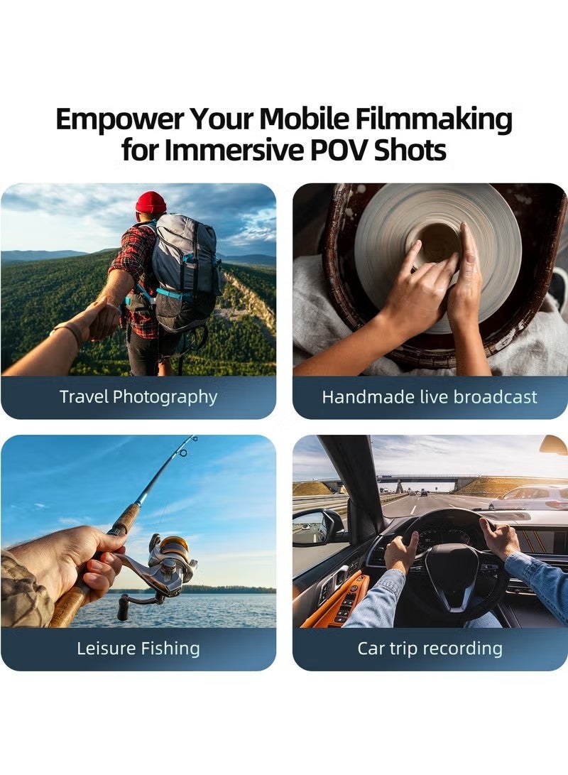 تيليسن حامل هاتف مغناطيسي يُرتدى حول الرقبة لتصوير POV، قاعدة تصوير فيديو وتدوين مرئي بدون استخدام اليدين، متوافق مع iPhone 17/16/15/14/13/12 وهواتف أندرويد، بنفسجي - Image 2