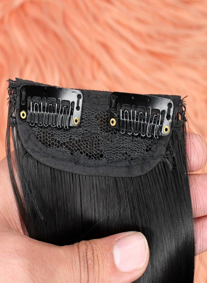 غلان وصلات شعر صناعية من GLAN بمشبكين لتكثيف الشعر للنساء والفتيات (6 بوصات بني داكن طبيعي) - Image 4