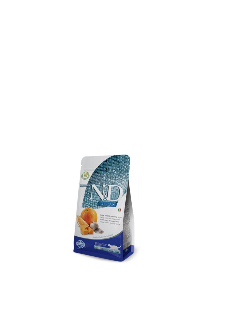 Farmina - Farmina N & D Herring, Pumpkin & Orange Adult Cat Food, 1.5 Kg - Image 1