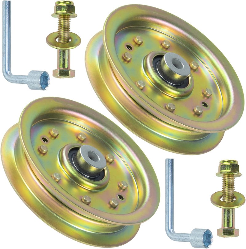 BOSFLAG 2 Pack 753-08171 Idler Pulley Replaces 756-04129, 756-04129B, 756-04129C, 956-04129, 956-04129B, 956-04129C, 753-08068, 753-08068A for Cub Cadet RZT50, RZT54, LTX1050, LTX1040 LT2000 Tractors - Image 1