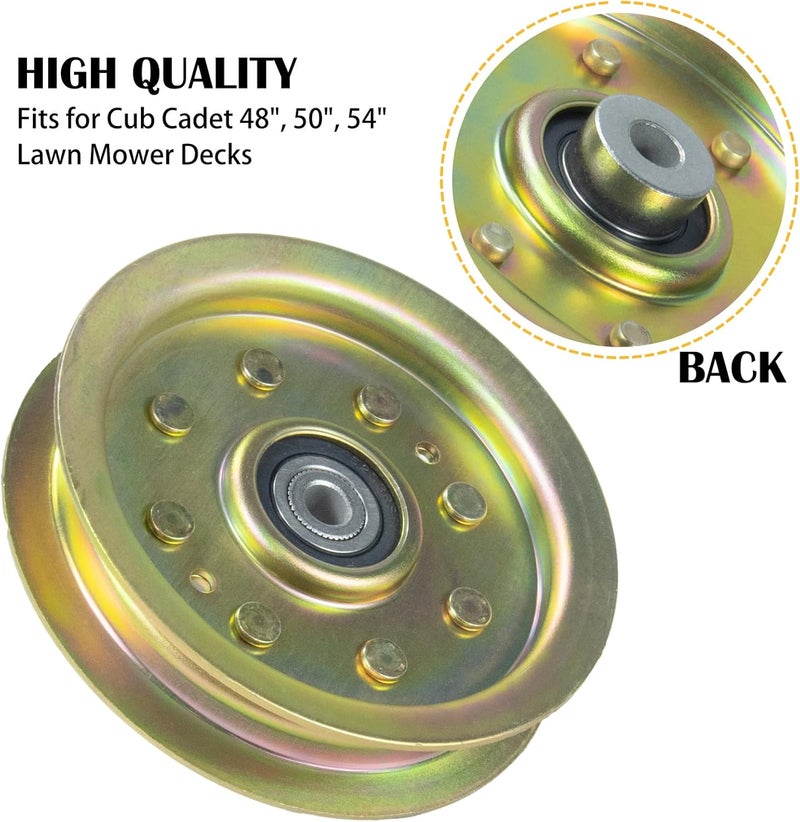 BOSFLAG 2 Pack 753-08171 Idler Pulley Replaces 756-04129, 756-04129B, 756-04129C, 956-04129, 956-04129B, 956-04129C, 753-08068, 753-08068A for Cub Cadet RZT50, RZT54, LTX1050, LTX1040 LT2000 Tractors - Image 4