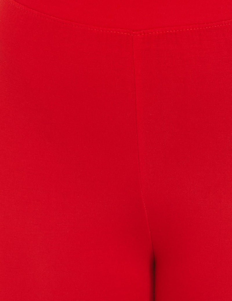Lyra Premium Viscose Stretchable Ankle Length Leggings for Women Red - Image 4