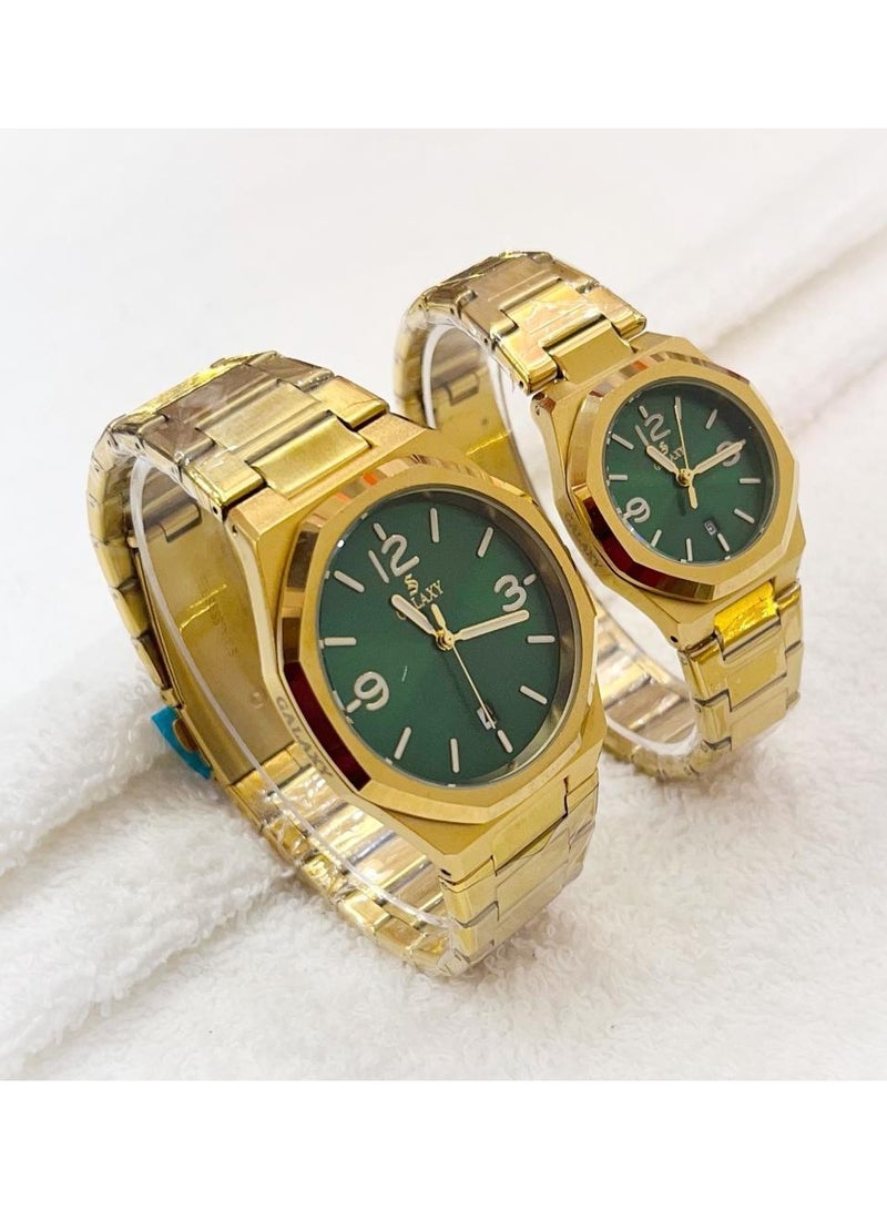 جالاكسي مجموعة ساعات غالاكسي 2371 الكوارتز التناظرية للماء