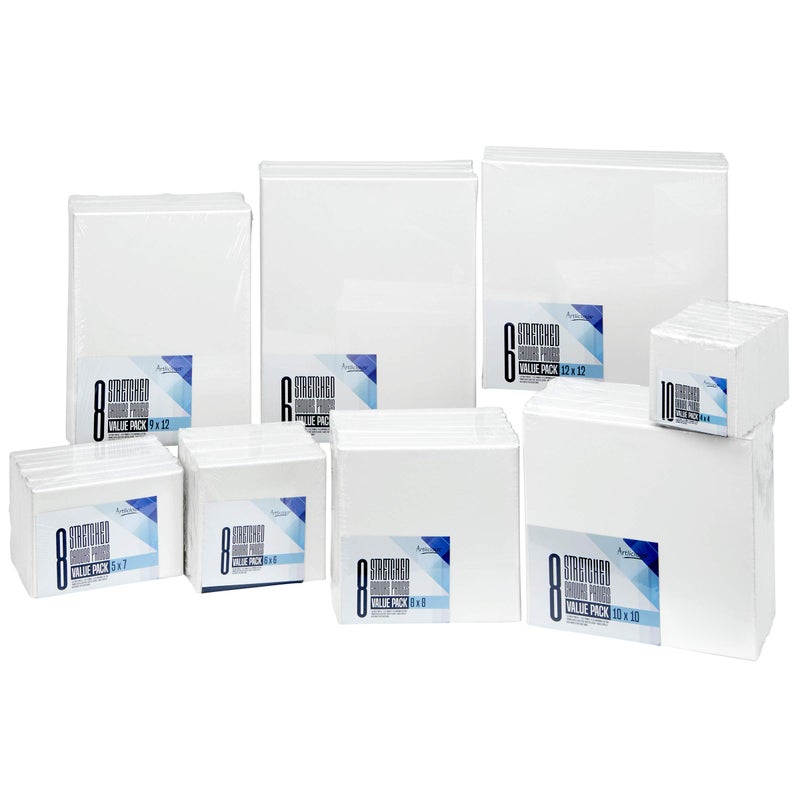 Artlicious - Super Value 8 Pack - 6x6 Pre-Stretched Cotton Canvas Panel Boards - Use with All Acrylics, Oils and Other Painting Media - Image 3