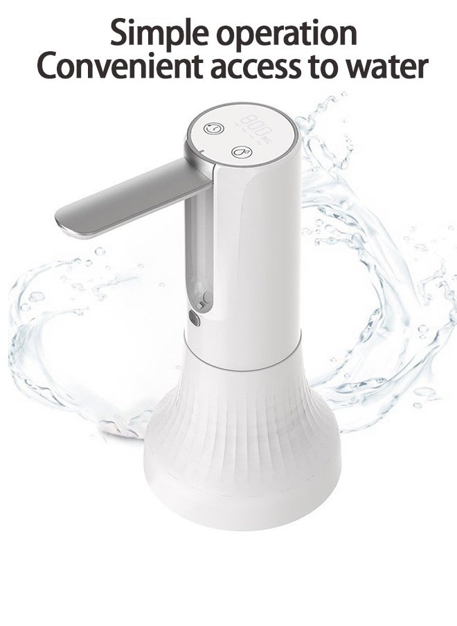 HOOPZOZA Wireless Electric Water Pump Table and Bucket Dual Purpose with 3-Speed Settings, Foldable Design, and LED Display for Home and Outdoor Use White  - Image 4