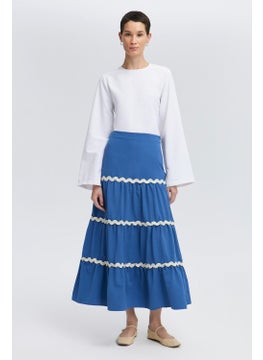 Touche Flounce Skirt with Stripe Detail  - Image 1