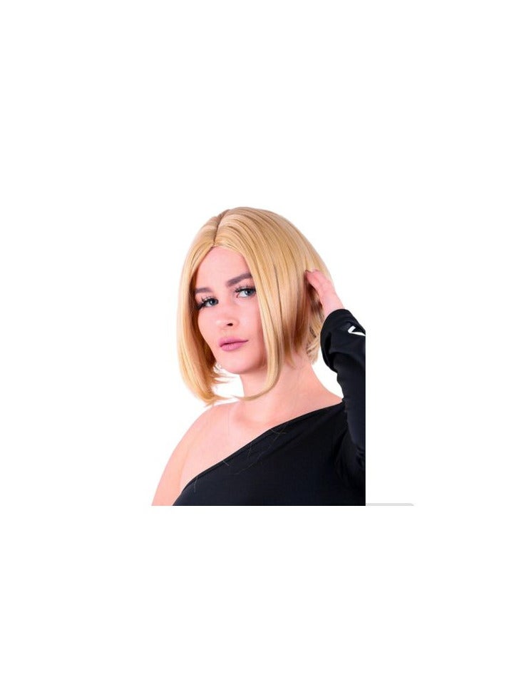 باروكة كاريه جناب طويله لون بنى بلوند تقبل الغسيل والمكواة والسيشوار - Image 1