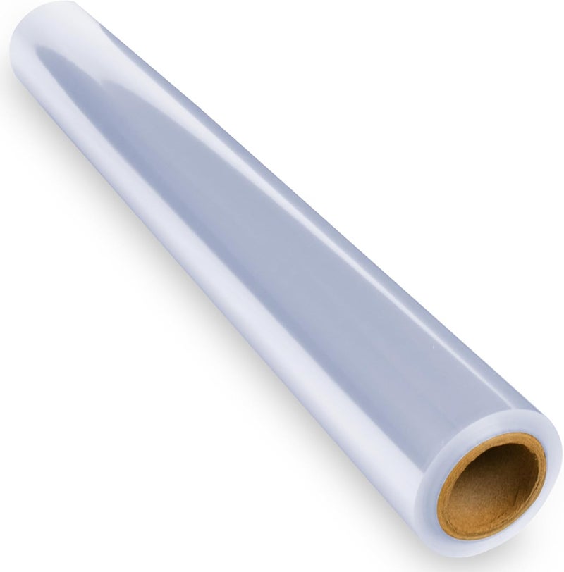 FIESTA WRAPS Clear Cellophane Wrap Roll (16 in x 110 ft) - Cellophane Roll - Clear Wrapping Paper to Wrap Gift Baskets - Gift Basket Wrapping Supplies - Papel Celofan - Image 1