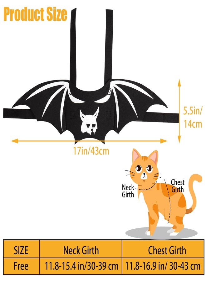 FUTERLY Cat Bat Wings Cat Bat Costume Cats Halloween Costumes Cute Bats Wings for Cats Kitten Halloween Costume Kitten Bats Wing Pet Halloweens Dress Up Accessories,White S - Image 5