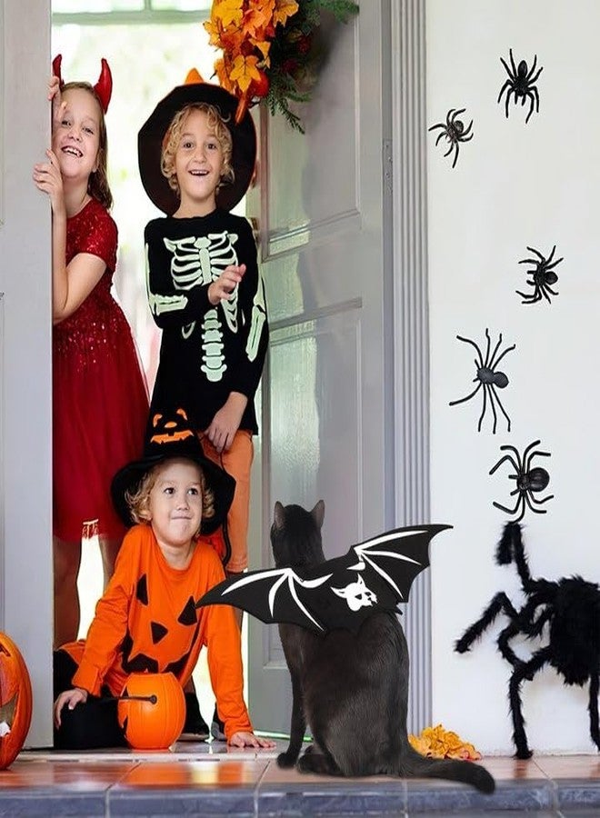 FUTERLY Cat Bat Wings Cat Bat Costume Cats Halloween Costumes Cute Bats Wings for Cats Kitten Halloween Costume Kitten Bats Wing Pet Halloweens Dress Up Accessories,White S - Image 3