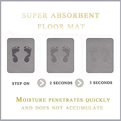 SKVM Water Absorbent mat for Bathroom Kitchen Floor Door Entrance Anti Slip Foot Skid Shower mat for Bathroom Door Kitchen(Design 2) - Image 2