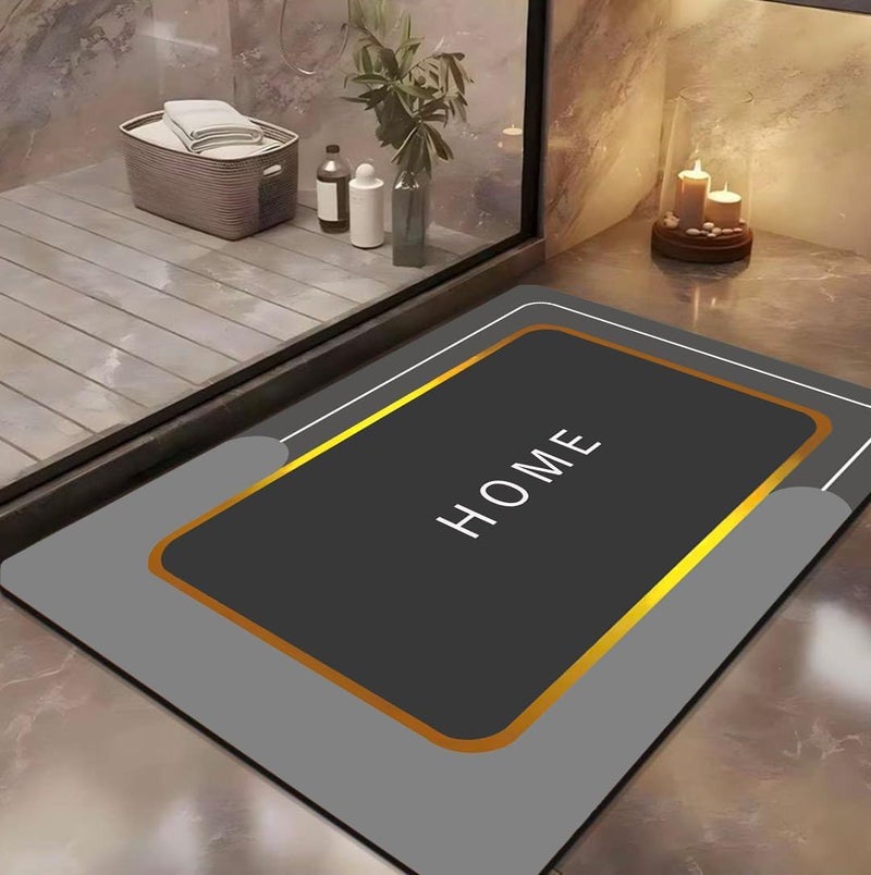 SKVM Water Absorbent mat for Bathroom Kitchen Floor Door Entrance Anti Slip Foot Skid Shower mat for Bathroom Door Kitchen(Design 2) - Image 1