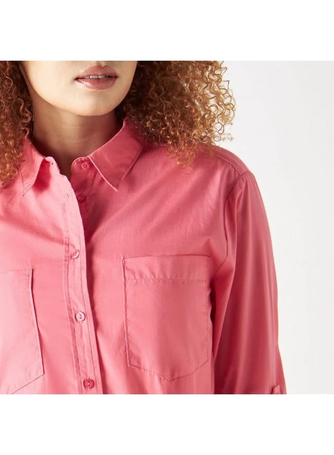 Lee Cooper Lee Cooper Button Up Denim Shirt with Chest Pockets and Long Sleeves