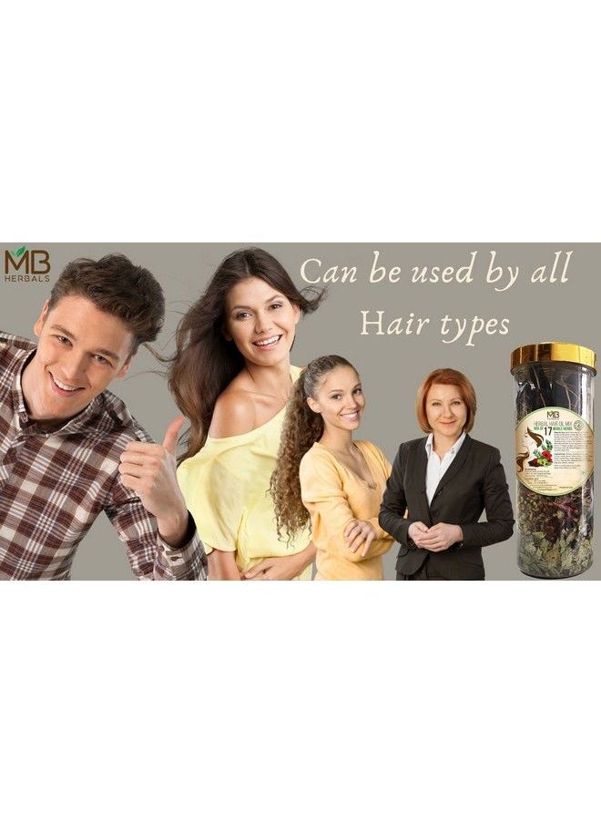 MB herbals - Herbal Hair Oil Mix 100G ; Make Appro 500Ml Hair Oil With These Herbs ; Dry Ayurvedic Herb Mix ;17 Vital Herbs ; For Hair Care For Men & Women - Image 1
