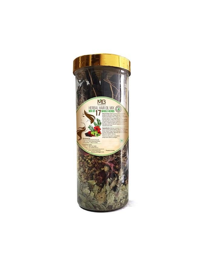 MB herbals - Herbal Hair Oil Mix 100G ; Make Appro 500Ml Hair Oil With These Herbs ; Dry Ayurvedic Herb Mix ;17 Vital Herbs ; For Hair Care For Men & Women - Image 1