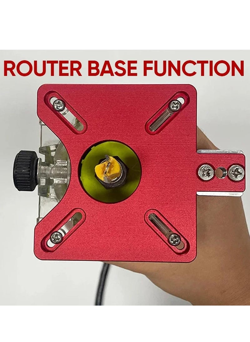 SYOSI - Router Milling Groove Bracke, 3 in 1 Adjustable Cabinet Hardware Jig, Aluminum Alloy Woodworking Drilling Hole Doweling Guide Punch Locator Cabinet Template Tool for Drawer Cabinet Installation - Image 1