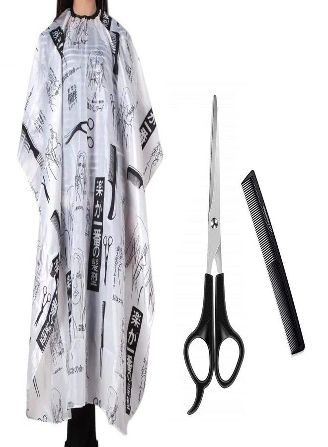 Utkarsh Combo Of White Hair Cutting sheet,Hair 0711 Comb And Hair Cutting Scissor - Image 1