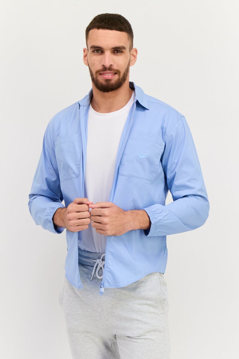 adidas Originals Men Sportswear Fit Long Sleeves Outdoor Jacket, Blue  - Image 1
