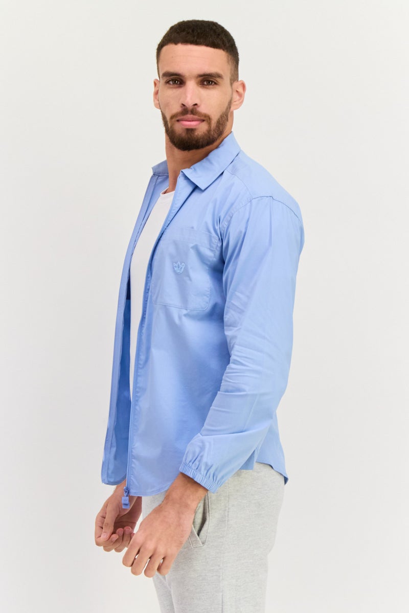 adidas Originals Men Sportswear Fit Long Sleeves Outdoor Jacket, Blue  - Image 2