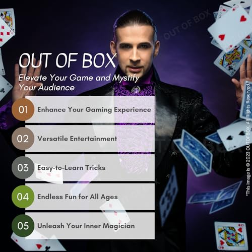 Out of the Box بطاقات لعب سحرية سرية من أوت أوف بوكس مع كلمات مرور سرية لكل بطاقة (عبوة من 2) - Image 4