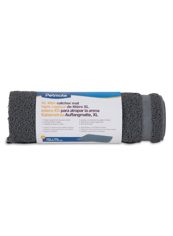 Petmate Litter Catcher Mat Extra Large, Grey, Model:22990 47X32X0.25 Inch (Pack Of 1) - Image 2