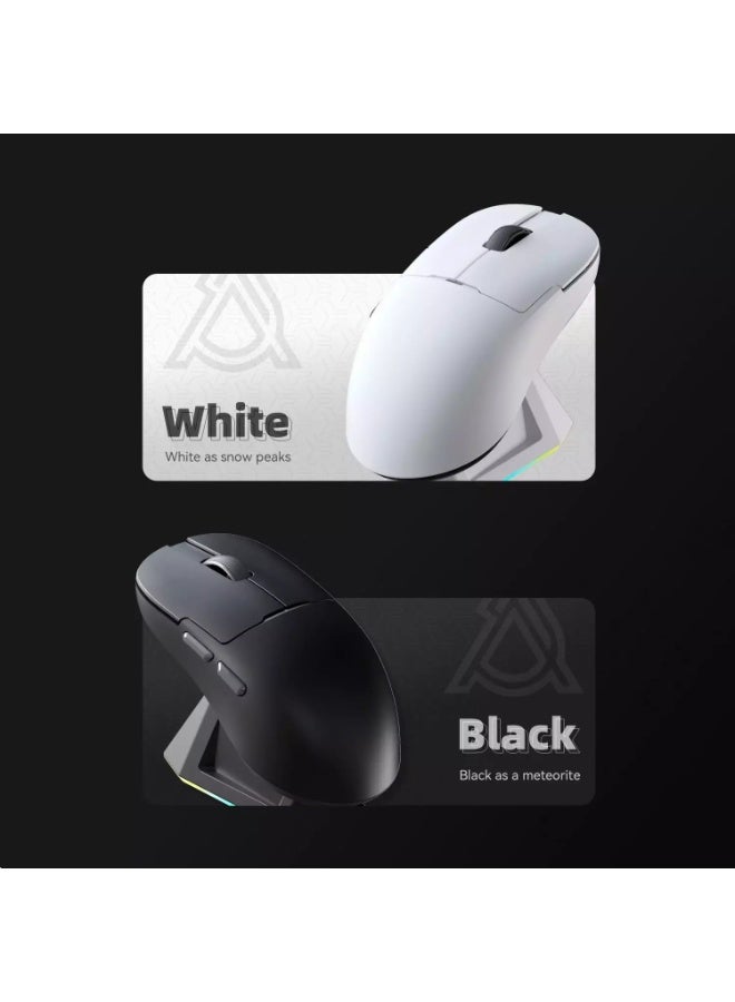 إيه جاز ماوس ألعاب AJ159 PRO 8Khz Bluetooth/2.4G/Wired 56G مع قاعدة شحن مغناطيسية، مستشعر PAW3395 26KDPI، Huanuo 100 Million Click، وسادة قدم 100% ETFE وجهاز استقبال 8Khz - Image 3