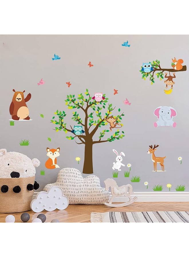 إيروريكس ملصقات حائط على شكل حيوانات الغابة، ملصقات ورق حائط للأطفال، غرف نوم الأطفال، الفصول الدراسية، رياض الأطفال - Image 5