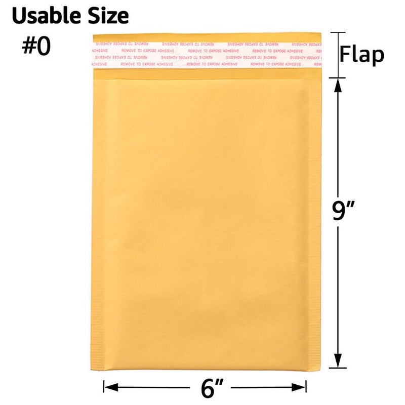 DowDew Kraft Bubble Mailers [10 Pack] Shipping Mailing Packing Padded Envelopes #0 (6" x 9") - Image 5