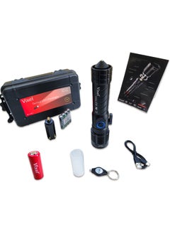 Vixel VIXEL VXHP90 Super Bright Rechargeable Tactical Flashlight with Window Breaking and Rope Cutting for Emergency Outdoor Camping Hiking Exploration  - Image 2
