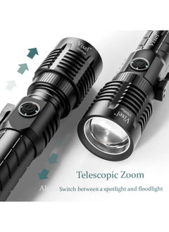 Vixel VIXEL VXHP90 Super Bright Rechargeable Tactical Flashlight with Window Breaking and Rope Cutting for Emergency Outdoor Camping Hiking Exploration  - Image 4