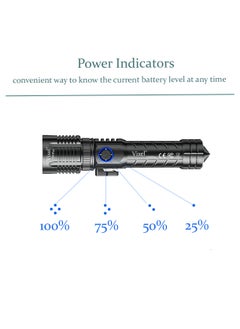 Vixel VIXEL VXHP90 Super Bright Rechargeable Tactical Flashlight with Window Breaking and Rope Cutting for Emergency Outdoor Camping Hiking Exploration  - Image 5