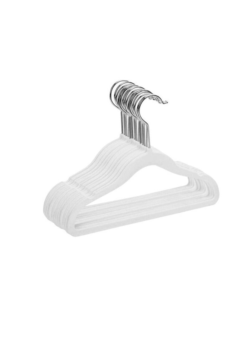 Red Dot Gift Red Dot Gift 30-Pack Baby Velvet Hangers 11Inch/28cm - Nursery Clothes Hangers Non Slip Toddler Hangers, 360 Chrome Swivel Hook (White, 30)  - Image 1