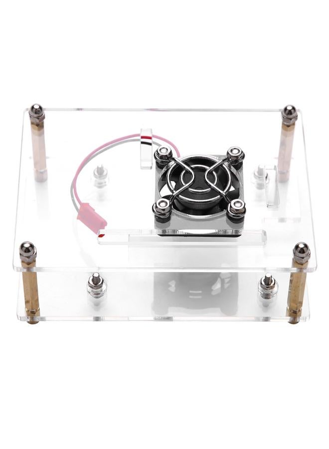 Loquat Acrylic PMMA Enclosure Box Protective Case Cooling Fan for Raspberry Pi 2 3 Model B and Pi b  - Image 1