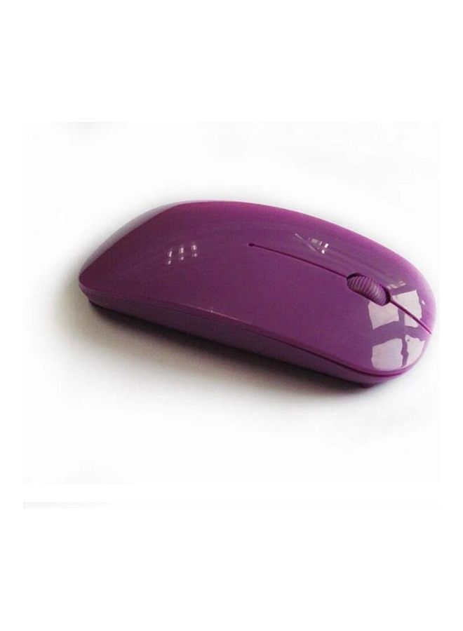 NIBEMINENT 2.4 GHz Ergonomic Curved Wireless Mouse Purple - Image 1