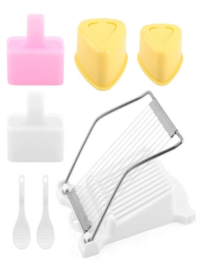 HONUTIGE Onigiri Mold, 7 Pcs Rice Ball Mold Set Japanese Sushi Making Kit Musubi Maker Press Mold Spam Musubi Mold Kit Triangle Rice Mold Rectangular onigiri molds Sushi Mold for Kid Lunch Bento, Home DIY - Image 1
