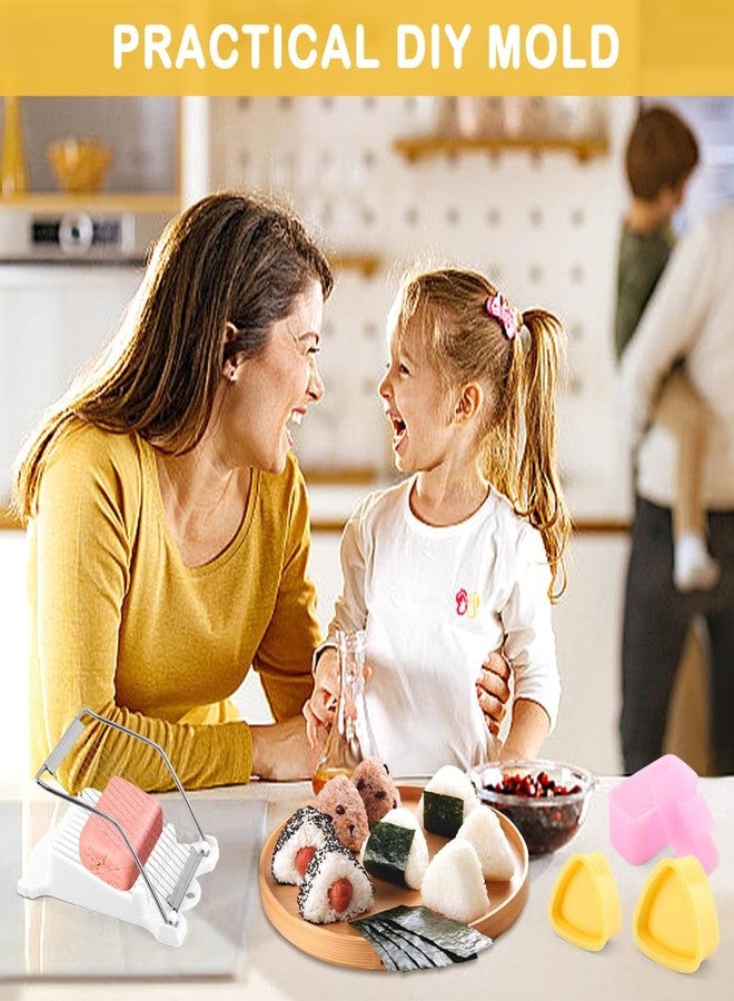 HONUTIGE Onigiri Mold, 7 Pcs Rice Ball Mold Set Japanese Sushi Making Kit Musubi Maker Press Mold Spam Musubi Mold Kit Triangle Rice Mold Rectangular onigiri molds Sushi Mold for Kid Lunch Bento, Home DIY - Image 5