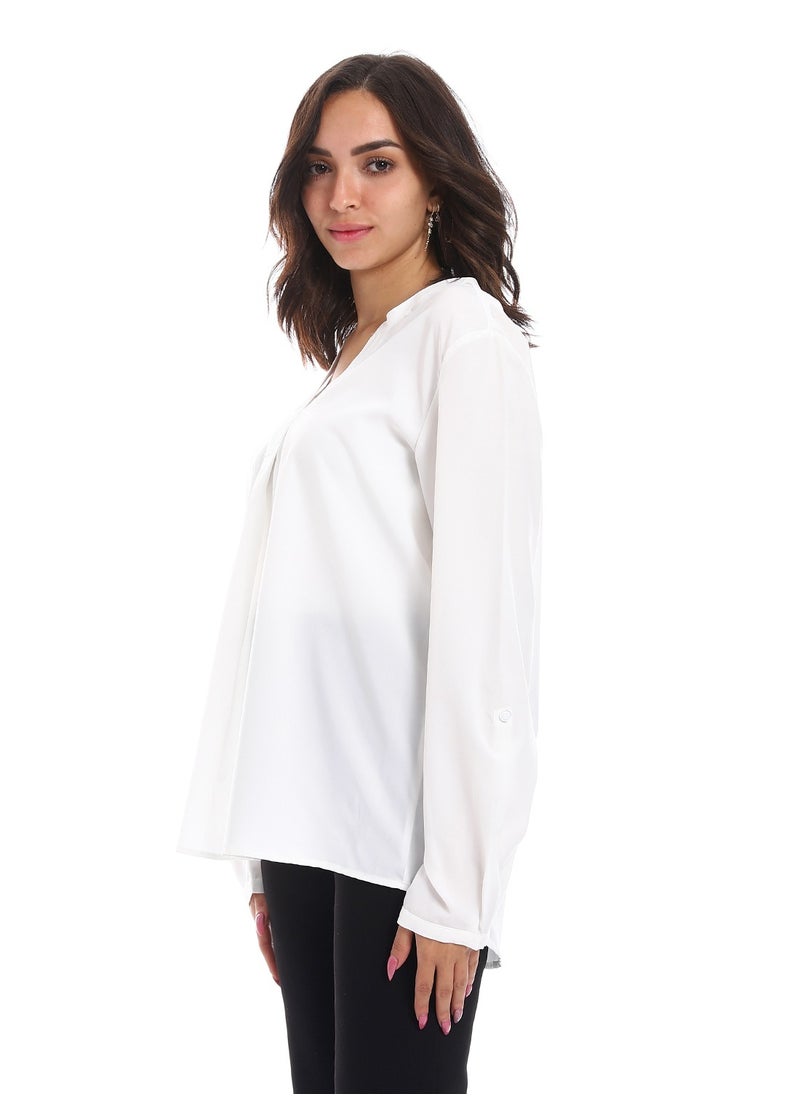 Master Jeans - Women’s Casual Roll Up Sleeves Shirt - Image 1