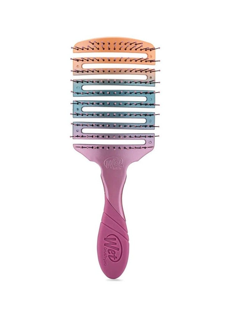 Wet Brush Pro Flex Dry Paddle with EasyGrip Handle and Ultra Soft Intelliflex Bristles to Gently Separate Knots With Ease, Does Not Rip Hair, For All Hair Types, Bold Ombre Purple - Image 1