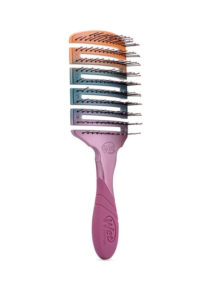 Wet Brush Pro Flex Dry Paddle with EasyGrip Handle and Ultra Soft Intelliflex Bristles to Gently Separate Knots With Ease, Does Not Rip Hair, For All Hair Types, Bold Ombre Purple - Image 2