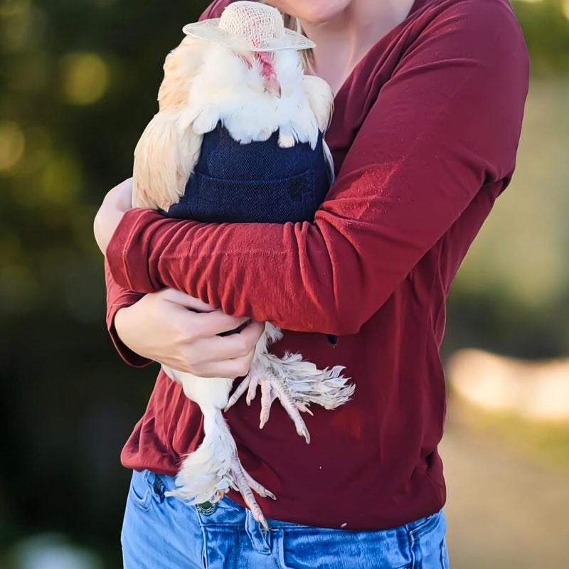 BuleVina 3PCS Chicken Overalls Saddles Hen Jacket Apron with Elastic Strap Poultry, Wing Feather Protector Hen Care Supplies Chicken Dress Denim Clothes Vest Harnesses for Duck Geese - Image 3