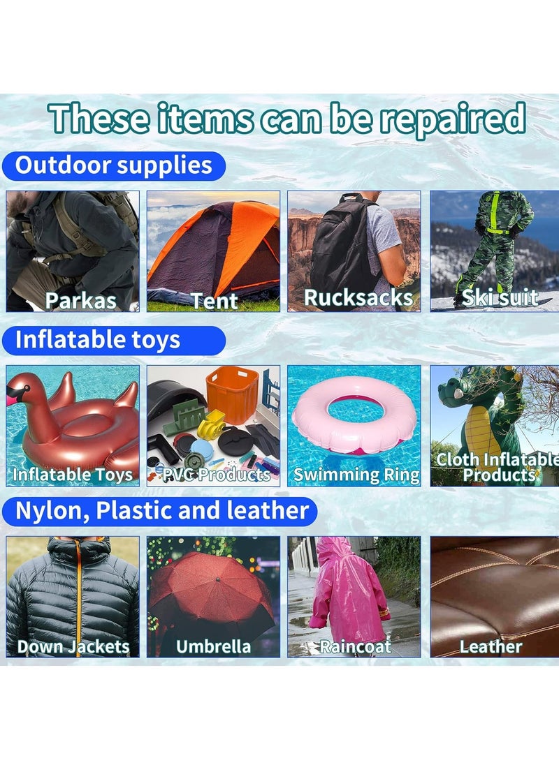 Oasisgalore 6Pcs Waterproof Inflatable Patch Repair Kit，Large TPU Pool Repair Patch for Bounce House, Raincoat, Umbrella，Clear  - Image 4