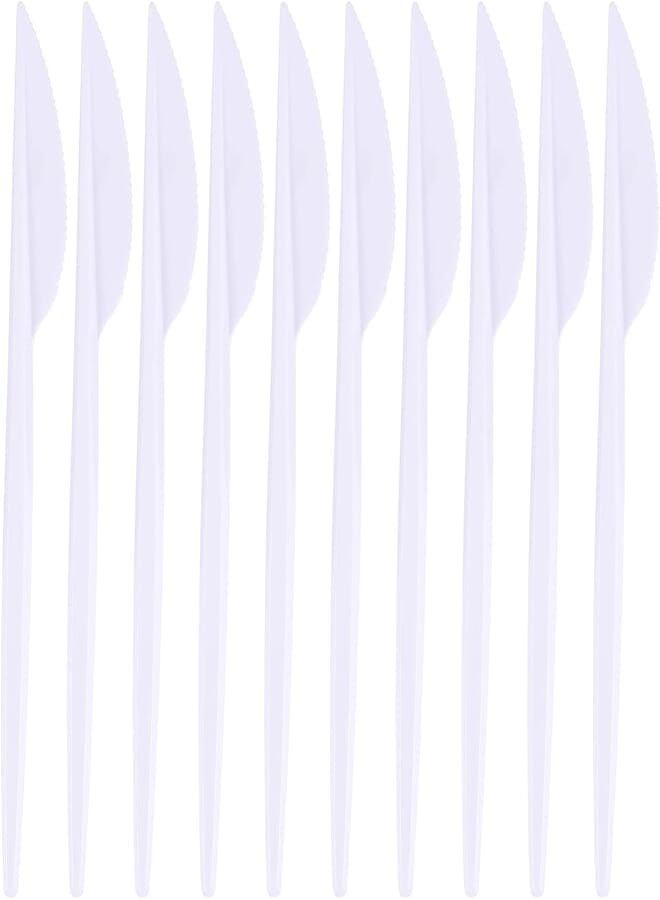Sila plastic knives, 10 pieces - white