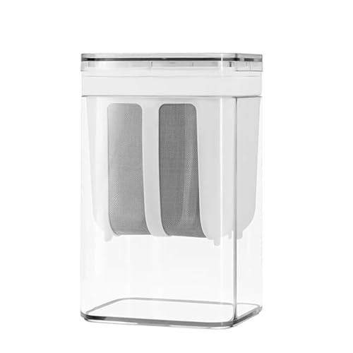 ATTRO Greek Yogurt & Curd Maker Fine Mesh Strainer with Lid Multifunctional Whey Separator for Homemade Yogurt, Curd, Cheese, Hung Curd & More – Easy to Use & Clean- White- 1100ml - Image 1