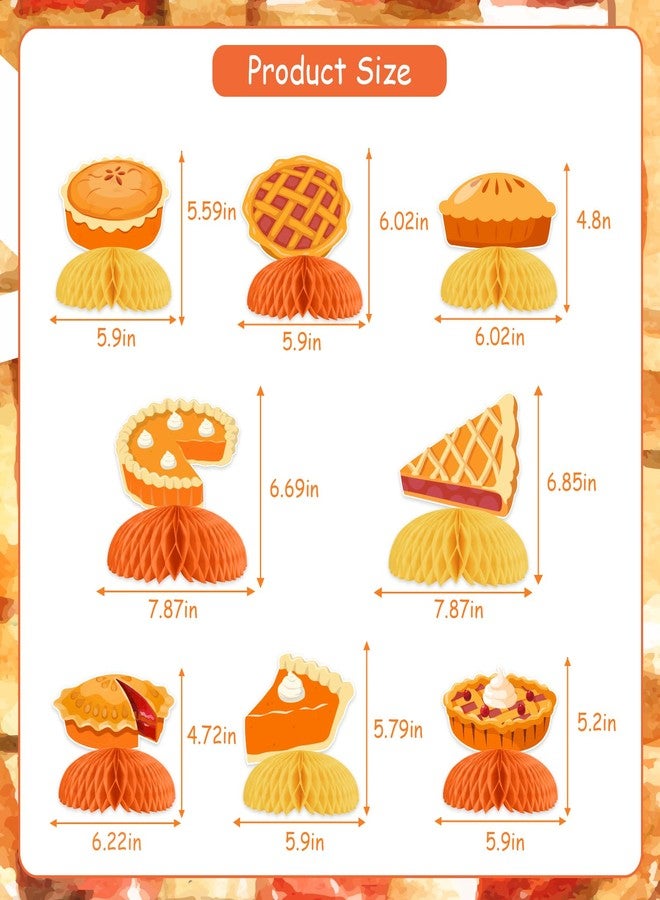 Blisstock 8PCS Cutie Pie Birthday Decorations Honeycomb Centerpieces - Image 4