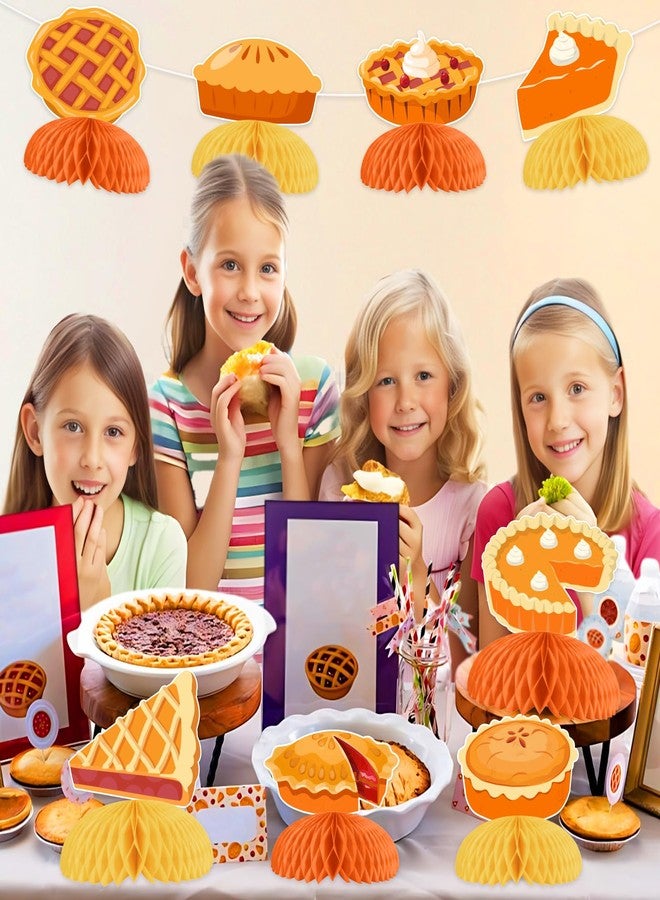 Blisstock 8PCS Cutie Pie Birthday Decorations Honeycomb Centerpieces - Image 3