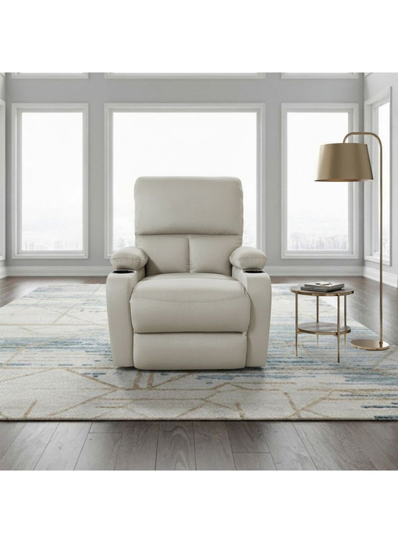 DANUBE HOME كرسي استرخاء قماش إليانا مع حامل أكواب | تصميم حديث كرسي واحد مريح | أثاث غرفة معيشة مريح L81xW94xH97cm - بيج - Image 2