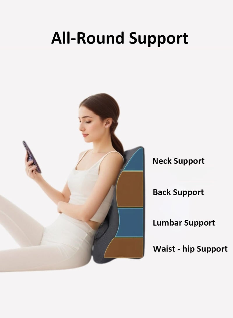 EzzySo Back Pillow Wedge Bed Rest Pillow Leg Positioner Pillows for bed Sitting Up Adult Memory Foam Pillow Back Support Reading Pillow for Beds Sofas Sleeping Back and Leg Pain Relief Acid Reflux Anti Snoring  - Image 4