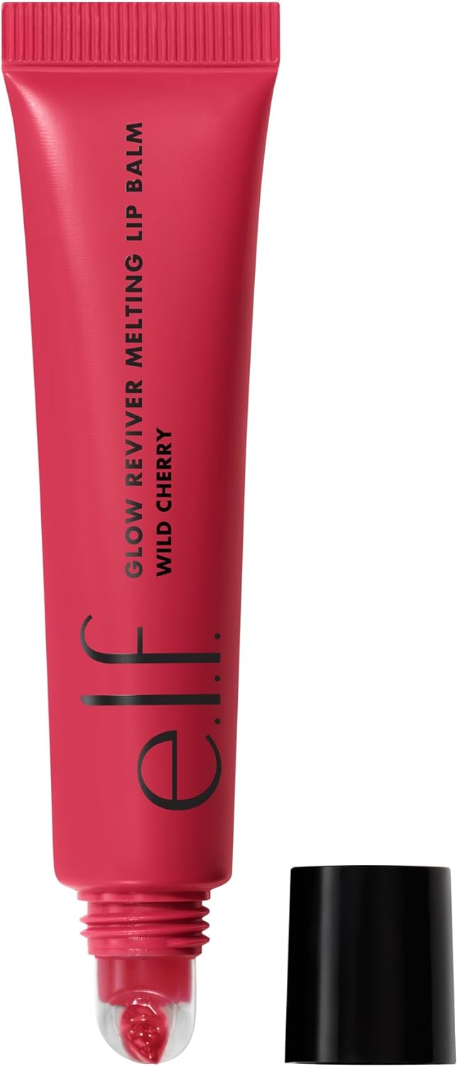 elf e.l.f. Glow Reviver Melting Lip Balm - Wild Cherry, Tinted Formula with Shea Butter & Hyaluronic Acid - Image 1