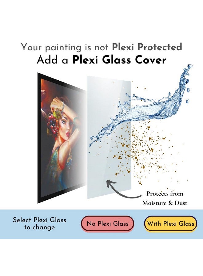 Mad Masters Pretty Girl with Big Color Eyes Beautiful Woman Painting Photo Frame for Living Room, Bedroom, Home Decor and Wall Decoration (MM 1732, 8x12 Inch, Paper, Without Plexi Glass) - Image 5