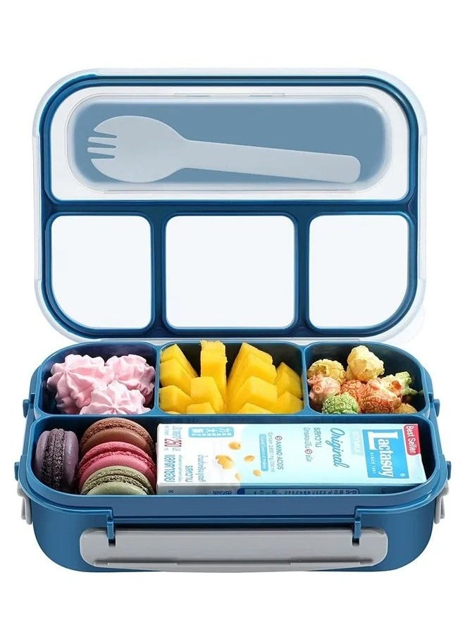Lunch Box for Kids and Adults: This 1000ML bento box features 4 compartments, making it perfect for adults, kids, and toddlers. It's microwave, dishwasher, and freezer safe, made from BPA-free polypropylene. Dimensions: 22.6 x 16.1 x 6.5 cm.